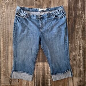 Old Navy Low Rise Stretch Cuffed Hem Capri Women's Plus Size 24